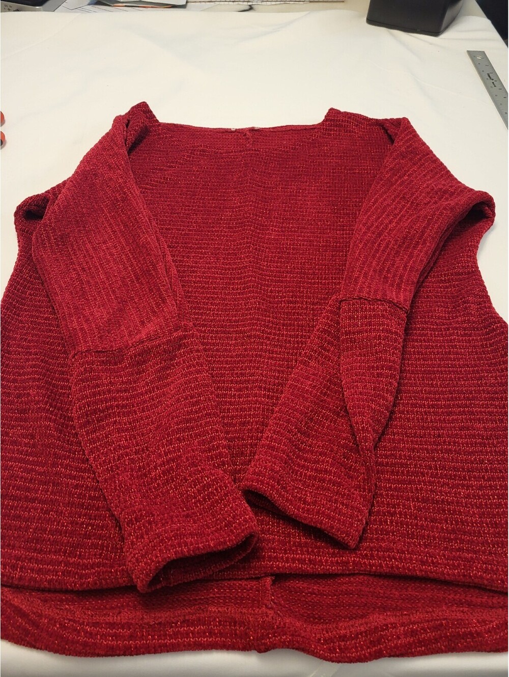Cozy Red Long Sleeve Pullover Sweater LG